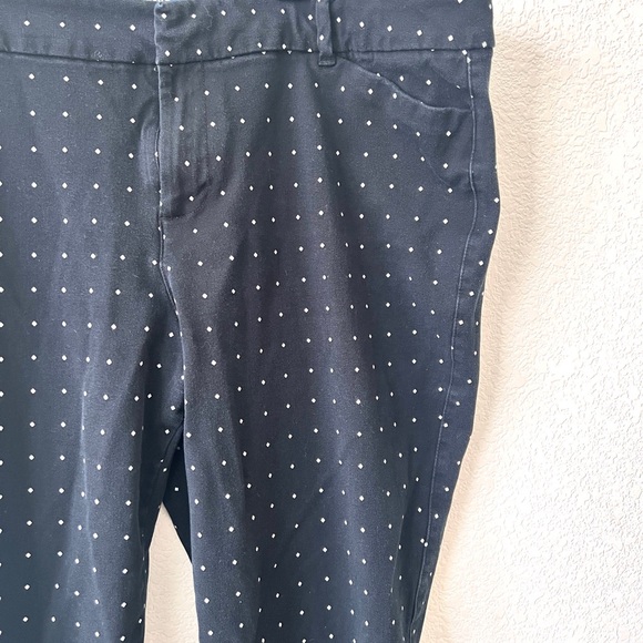 Old Navy Women’s Size 18 Regular Pixie Mid Rise Black Pants White Diamond Print - Picture 2 of 9
